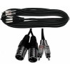 XLR de cable de 2 machos / 2 RCA macho de 5 CM5RX 2 metros