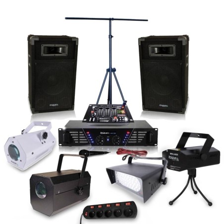 Dj Amp Pack sono 2 x 240 W + pak Effect lichten
