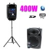 Actieve speaker 10 "400W 25cm USB / SD / BT + voet