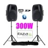 Actieve luidsprekers 8 "/ 20CM 300W USB / SD / BT + voeten