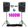Powered speakers 12 "30cm 1400W USB / BT + voeten