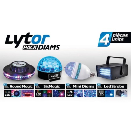 Confezione da 4 serie di luci a LED LYTOR DIAMS