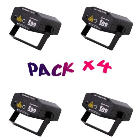 efectos de luz 4 Pack - verde y rojo 150 MW