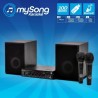 Pak mijn lied KARAOKE spreker stereo versterker 2x50W + 1 + 2 USB / BT microfoons