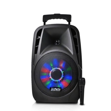 Altavoz portátil LED de 8 "/ 20cm 300W RGB con USB / Bluetooth / FM / MICRO