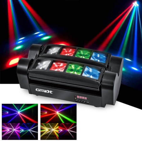 Mini doppio BARLED RGBW LED 8x3W - DMX - GHOST MICROSPID