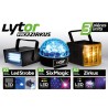 PACK ZIRKUS Lytor - 3 Jeux de lumière stroboscope + dôme ASTRO 6 LEDs + Derby 4 LEDs RGBW