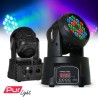 Speltype licht Lyre 18x3W LED rood / blauw / Groen + Bevestigingsbeugel - Pure Light Ohio18LED