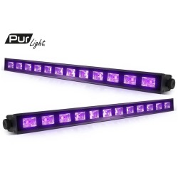 Lot de 2 Barres à LEDs 12x3V spécial lumière UV avec étrier de fixation - PUR LIGHT AMBER