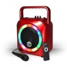 Enceinte karaoké rouge autonome 200W 8" LED - USB/SD/BT + Micro + Télécommande FUZZY08