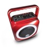 Enceinte karaoké rouge autonome 200W 8" LED - USB/SD/BT + Micro + Télécommande FUZZY08