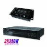 Verpakking PA versterker 700W SA1000 + mixer 3 kanalen 5 MIX800 ingangen