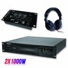 Pack sonorisation amplificateur 2000W SA2000 + Table de mixage 3 voies 5 entrées + Casque