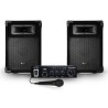 2 altavoces pasivos PA 8 "/ 20 cm 2 vías 2x180W + 100W amplificador estéreo de Karaoke USB / BT + MIC