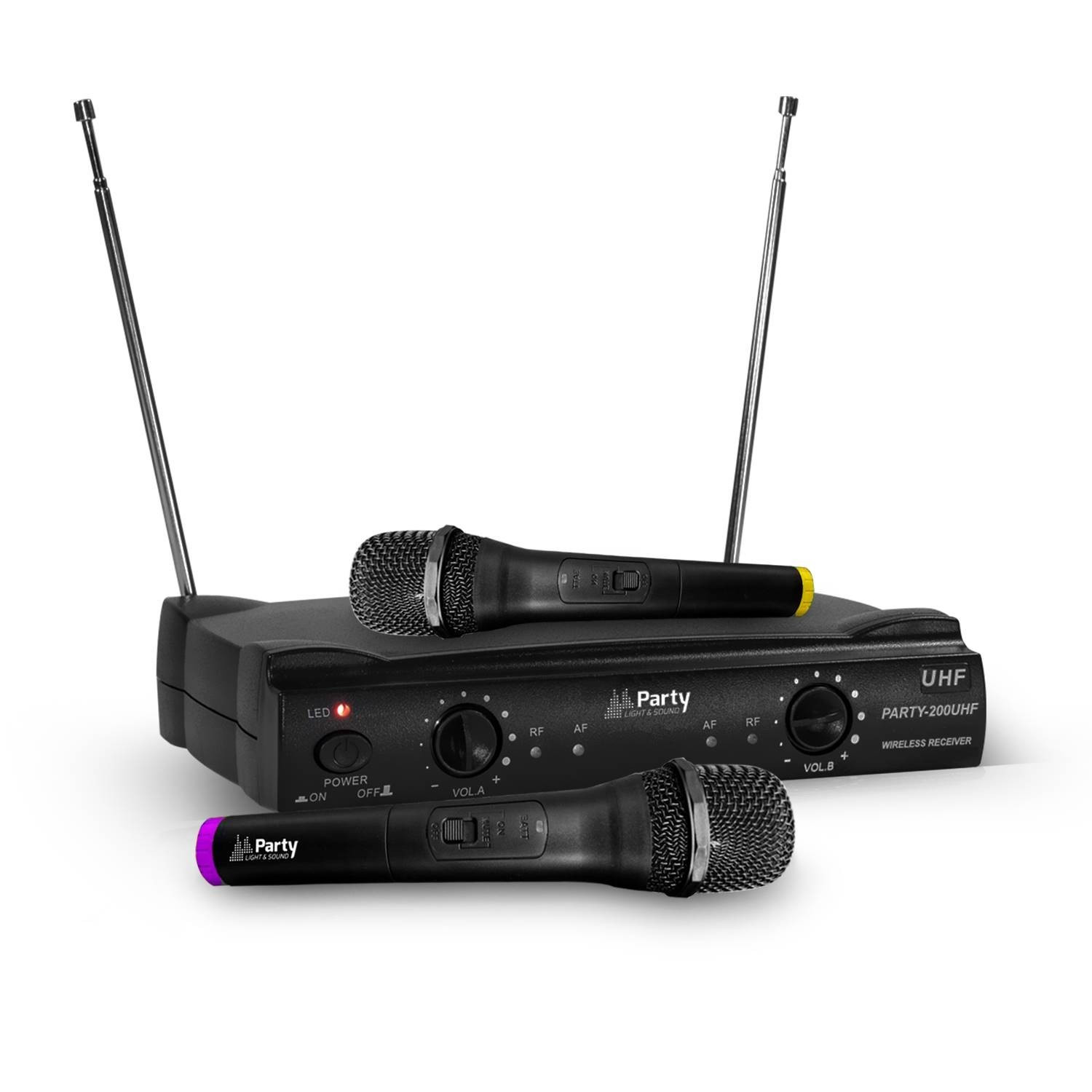 Microphone Sans Fil UHF Double Canal Avec Bluetooth 5.0 - Pour Karaoké Et Fêtes - Neuf