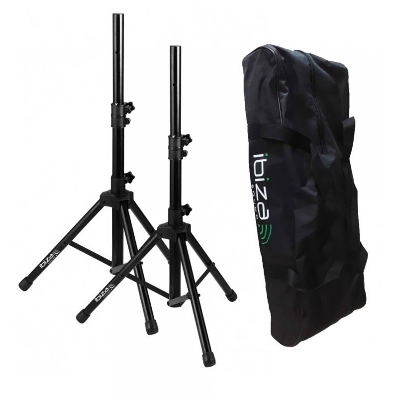 Supports D'Enceintes Ibiza Sound SS01B-MINI - Hauteur 1.20m Max
