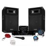 Pack Sono versterker en luidspreker 500W + Mixer + 3 sets van lampjes