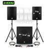 Pack sonorisation DJ 2400W - Subwoofer 46cm + 2 Enceintes 30cm + Pieds - BMS1812
