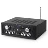 Karaoke amplificador Skytronic negro USB / SD / FM 160W + 1 Micrófono con cable de plata