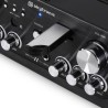 Karaoke amplificador Skytronic negro USB / SD / FM 160W + 2 platas Micrófonos con cable