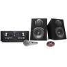 Karaoke versterker Skytronic USB / SD / FM + 160W Compact Speakers 2x100W + Micro zilver