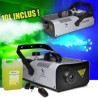 Machine à fumée 1000W capacité 1L + 2 télécommandes (filaire/sans-fil) + etrier + 10L