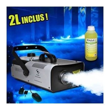 Rauchmaschine FLASH 1320W Kapazität 2.25L DMX mit zwei Fernbedienungen (wire / wireless) + 2L