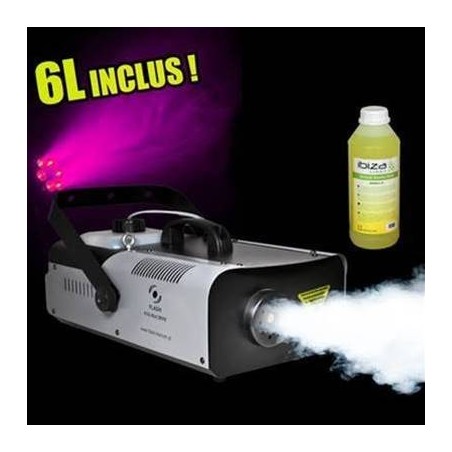 Machine à fumée FLASH 1320W capacité 2.26L DMX avec 2 télécommandes (fil/sans-fil) + 6L