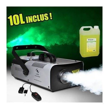 Machine à fumée FLASH 1320W capacité 2.210L DMX avec 2 télécommandes (fil/sans-fil) + 10L