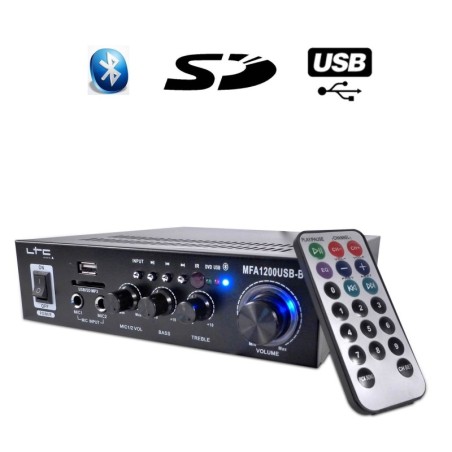 AMP AMF Negro KARAOKE 2 x 50W USB Bluetooth