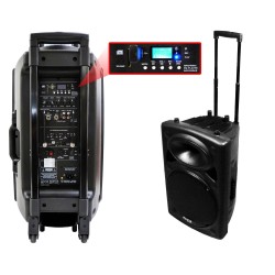 Public Adress mobile MP3 800W + 2 mic PORT15VHF-BT S0190043B-SE