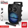 Altavoz de alta potencia de 400W LED RGB independiente 8 "- USB / SD / BT / FM + micrófono VHF - Pickering FX08