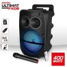 Altavoz de alta potencia de 400W LED RGB independiente 8 "- USB / SD / BT / FM + micrófono VHF - Pickering FX08