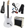 Kit chitarra elettrica Amplificatore + 15W + Potting - Bianco - Johnny Brooks JB402