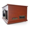 Cadena estéreo Vintage Wood Ledwood - USB / BT / SD / FM / CD / Casete / Vinilo 33 - 45 - 78 vueltas