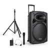 Portable Speaker PA 15 "800W - USB / BT / REC + 2 microfoons VHF - PORT15VHF-BT + Foot
