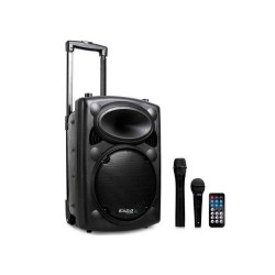 Système de sonorisation portable 10" 500W - USB/BT/REC/VOX + 1 Micro VHF +  Micro filaire