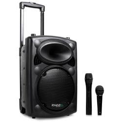 Système portable autonome 8" 400W - USB/REC/VOX/BLUETOOTH + 1 Micro VHF + 1 Micro filaire