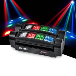 Mini Double BARLED RGBW LED's 8x3W - DMX - GHOST MICROSPID