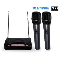 2 micros main sans fils avec émetteur/récepteur 173.8/174.5MHz NJS240
