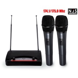 2 micros main sans fils avec émetteur/récepteur 174.1/175.0MHz NJS241