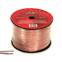 Coil 100M - Speaker kabel 2 x 1,5 mm² - Transparant - Ibiza Sound CHP1.5TR