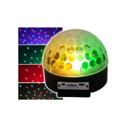 Lichtkoepel 3 LED RGB 3W SD / USB met 2GB SD-kaart Inclusief