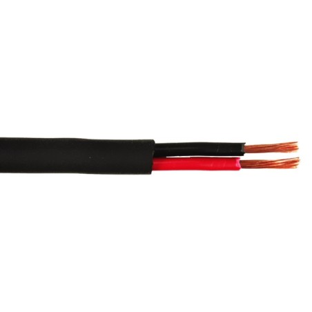Spule 100M - Rundlautsprecherkabel 2 x 1,5 mm² - Schwarz - Ibiza Ton CHP1.5ND