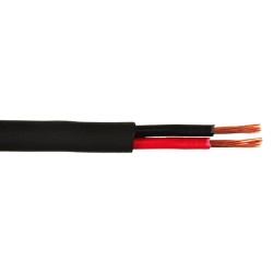 Bobina 100M - cable del altavoz redondo de 2 x 2,5 mm² - Negro - Ibiza Sound CHP2.5ND