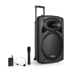 Tragbare Lautsprecher PA 15 „800W - USB / BT / REC + 2 VHF Mikrofone - Ibiza Ton PORT15VHF-BT
