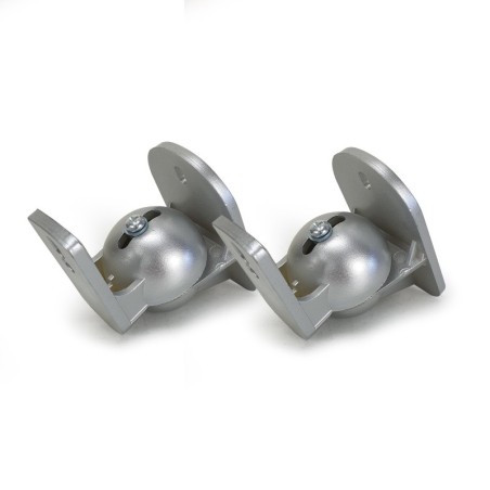 Support mural gris pour enceinte - finition silver - Par 2 - réglable en inclinaison