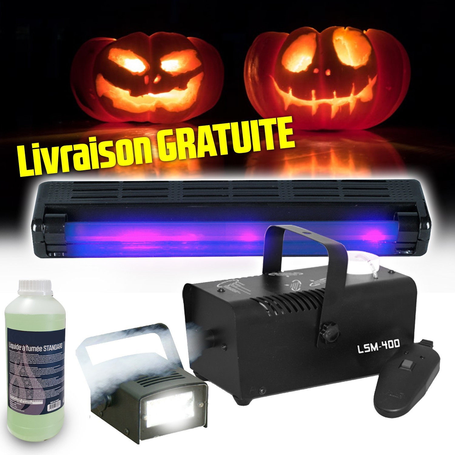Machine à Brouillard Chaudron Halloween Avec LED Colorées - Brumisateur Métal/plastique, 12 LED, 24.5x20x13 Cm, Pour Fêtes Et Décoration