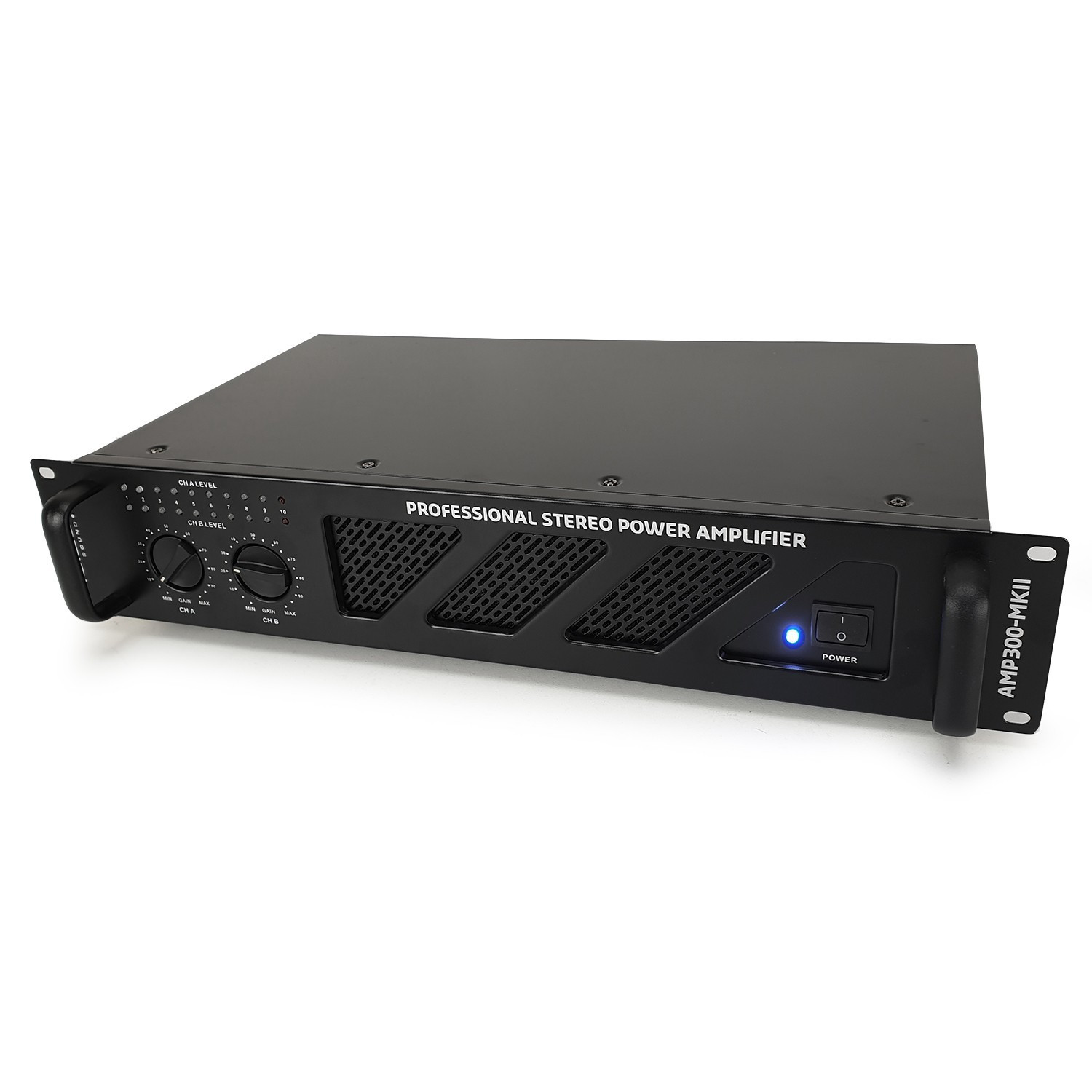 Ibiza AMP300-MKII – Ampli Sono 2x240W RMS – Entrées RCA/Jack – Sorties Speakon/Bornier – Rack 19" 2U – Protection Complète