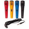 Pack de 4 microphone de couleur avec cordon XLR/Jack 6.35mm